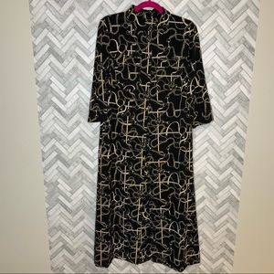 NWT Donna Morgan button front chain link dress